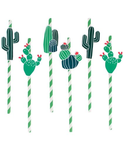 Papieren Rietjes Cactus