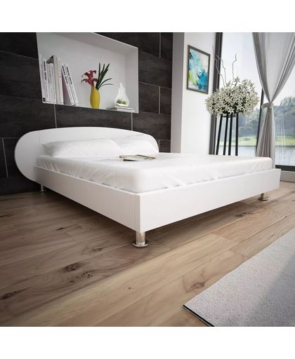 vidaXL Bed Frame 5FT King Size/150x200 cm Artificial Leather White