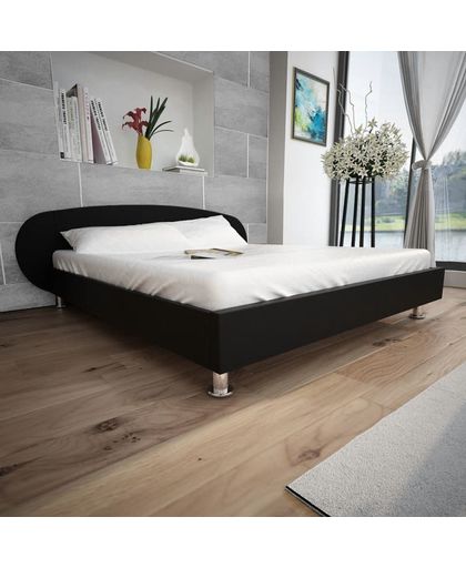 vidaXL Bed Frame 4FT6 Double/135x190 cm Artificial Leather Black
