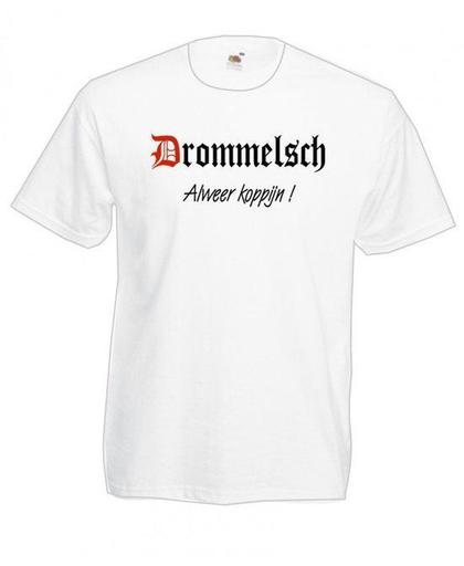 Mijncadeautje Heren Bier T-shirt wit maat L Drommelsch