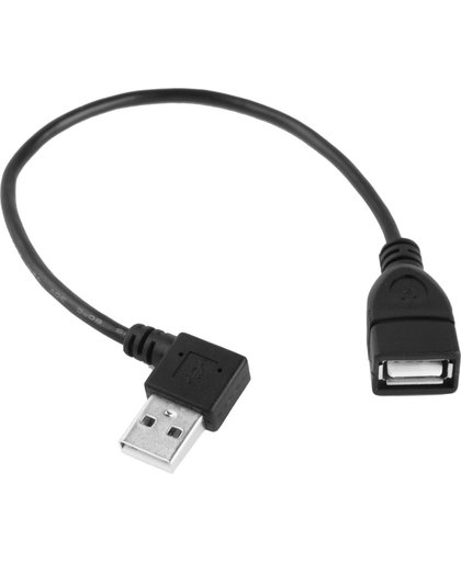 90 Graden USB 2.0 mannetje naar vrouwtje Type A Adapter Kabel, Lengte: 25cm