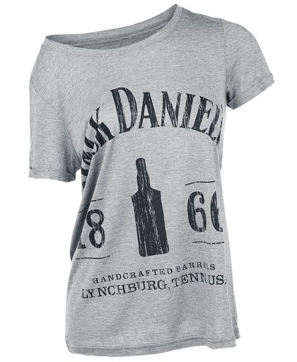 Jack Daniel&apos;s 1866 Girls shirt grijs gemêleerd