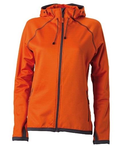 Oranje dames fleece jasje met capuchon L - Koningsdag