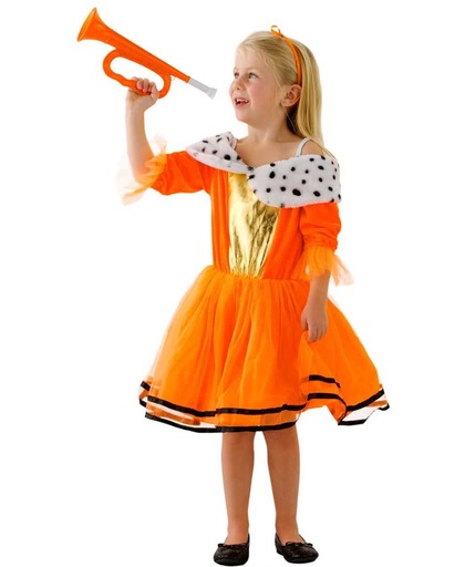 Oranje Koninginnen jurk voor meisjes (m)