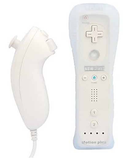 Motion Plus Controller + Nunchuk Controller - Wit (Wii + Wii U)