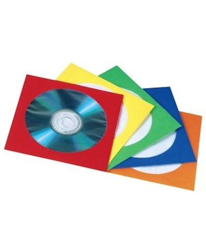 1x100 Hama CD Papierhoezen kleurrijk assortiment 78369