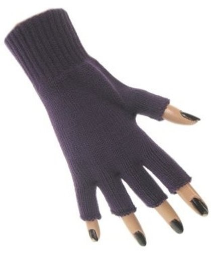 Vingerloze handschoen paars