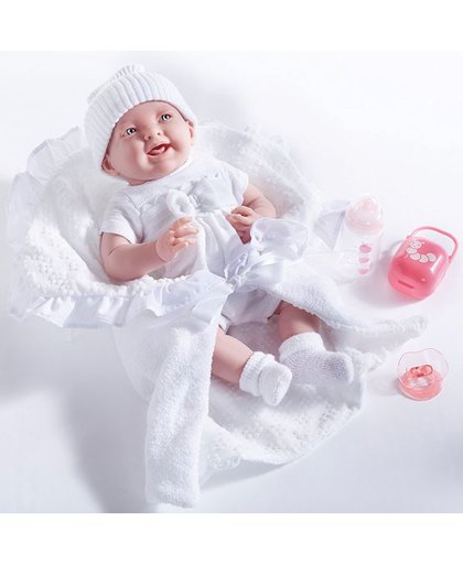 Berenguer Babypop Blanke Baby Wit met dekentje 39 cm