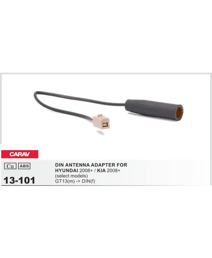 antenne kabel / verloopkabel geschikt voor HYUNDAI 2008+ (select models) / KIA 2008+ (select models)  GT13(male) -<gt/> DIN(female) CARAV 13-101