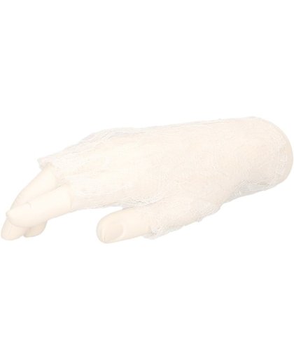 Witte korte kanten handschoenen voor volwassenen