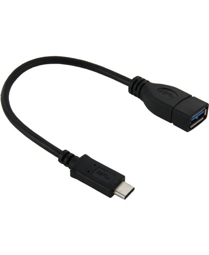 USB 3.1 Type-C mannetje naar USB 3.0 vrouwtje Adapter Kabel voor MacBook 12 inch / Chromebook Pixel 2015, Lengte: 22cm (zwart)