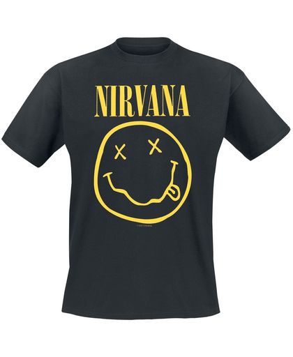 Nirvana Smiley T-shirt zwart
