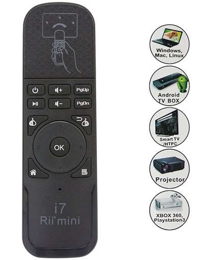 Rii i7 Mini draadloze Air Mouse toetsenbord Remote voor HTPC / Android TV Box / Xbox360
