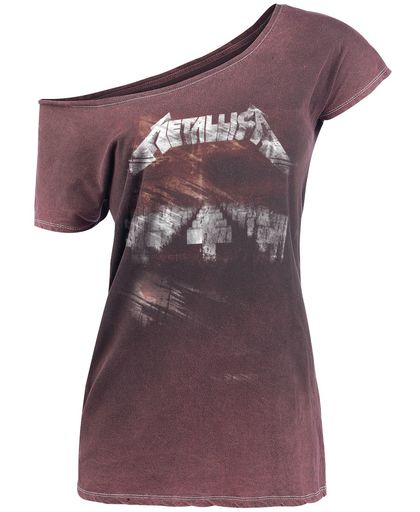 Metallica MoP Vintage Cover Girls shirt donkerrood