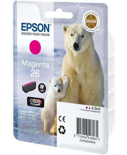 Epson C13T26134012 inktcartridge Magenta 4,5 ml 300 pagina's