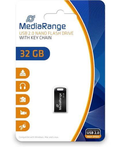MediaRange Nano Flash Drive - USB-stick - 32 GB