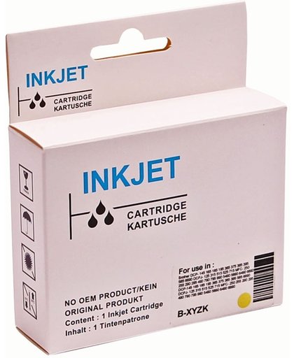 Toners-kopen.nl Canon CLI-521 CLI 521 2936B001  alternatief - compatible inkt cartridge voor Canon CLI 521 geel wit Label