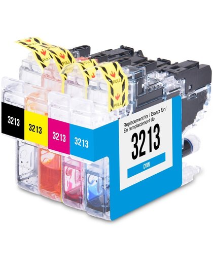 Huismerk/Compatible Brother LC-3213 Inktcartridge Multi pack (zwart en kleur)
