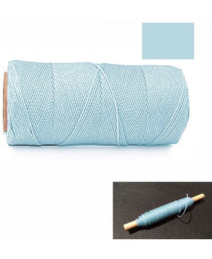 Macrame Koord - Waxed Polyester Cord - BABY BLAUW / BABY BLUE - Klos 914 cm - 1mm dik