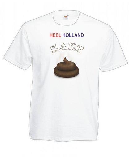 Mijncadeautje wit T-shirt Heel Holland KAKT maat L