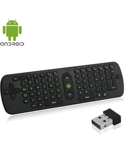 2.4GHz Draadloze Air Mouse + toetsenbord met USB Mini ontvanger voor PC / Smart TV / Laptop / Android TV Box