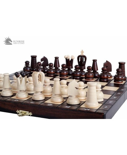 Luxe houten schaakbord ROYAL MAXI ( Insert tray)