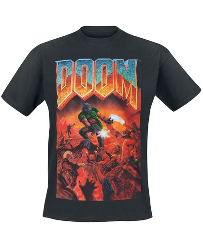 Doom Classic Boxart T-shirt zwart