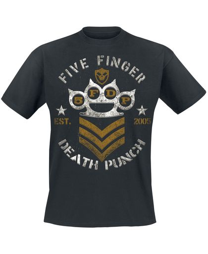 Five Finger Death Punch Brass Knuckles - Chevron T-shirt zwart