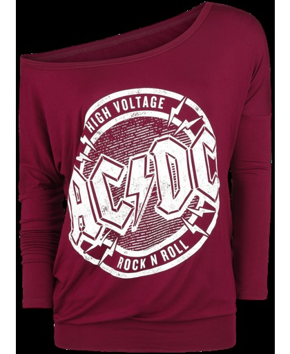 AC/DC High Voltage - Rock &apos;N&apos; Roll Girls longsleeve bordeaux