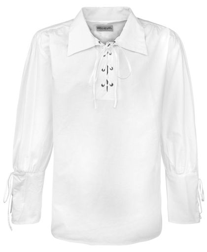 Medieval Laced Shirt Overhemd wit