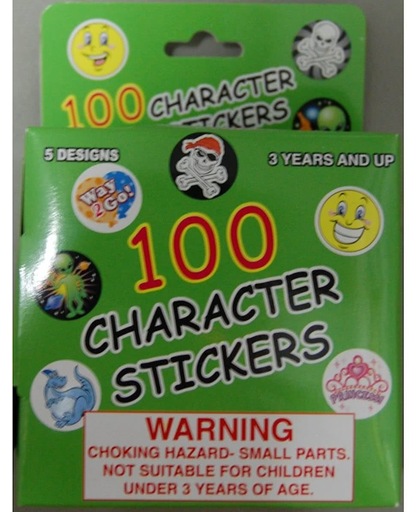 3 maal 100 SKULL stickers