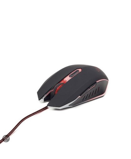 Gembird MUSG-001-R - Gaming muis, zwart/rood