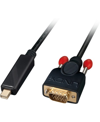 Lindy 41688 Mini DisplayPort VGA Zwart kabeladapter/verloopstukje