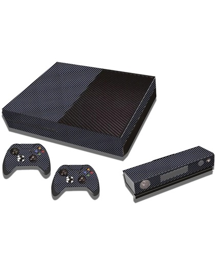 Carbon Fiber structuur Stickers voor Xbox One Game Console(donker blauw)