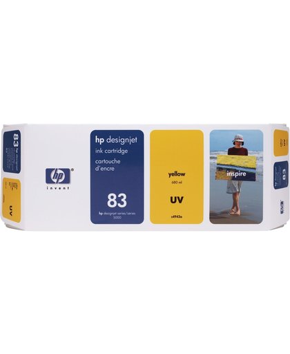 HP 83 gele DesignJet UV- , 680 ml inktcartridge