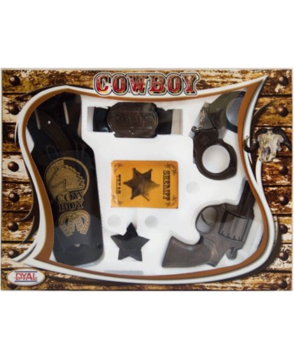 Dyal speelgoed set - Cowboy set deluxe: Sheriff met 12 shots pistool