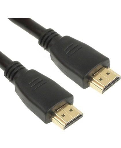 HDMI 19 Pin mannetje naar HDMI 19Pin mannetje kabel, Lengte: 1 meter, 1.3 Versie, Ondersteunt HD TV / Xbox 360 / PS3 etc (Zwart + Verguld)
