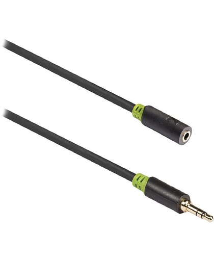 König 3.5 mm, male/female, 1 m 1m 3.5mm 3.5mm Antraciet audio kabel