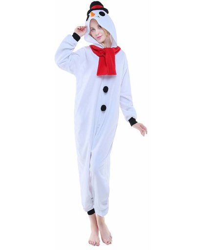 Kerst: Sneeuwpop Onesie voor volwassenen - Kerst: Sneeuwpop Kigurumi Pyjama