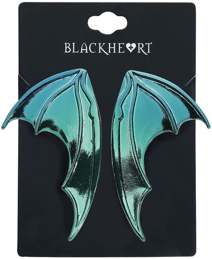 Blackheart Dragon Wings Haarspeld blauw-groen