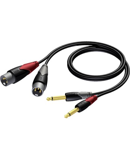 Procab CLA708 2x XLR (m) - 2x 6,35mm Jack (m) audiokabel - 3 meter