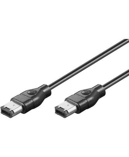 InLine FireWire 400 kabel - 6-pins - 6-pins / zwart - 1 meter