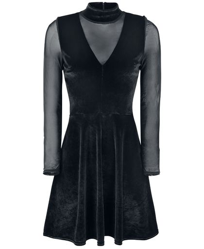 Fashion Victim Velvet Dress Jurk zwart