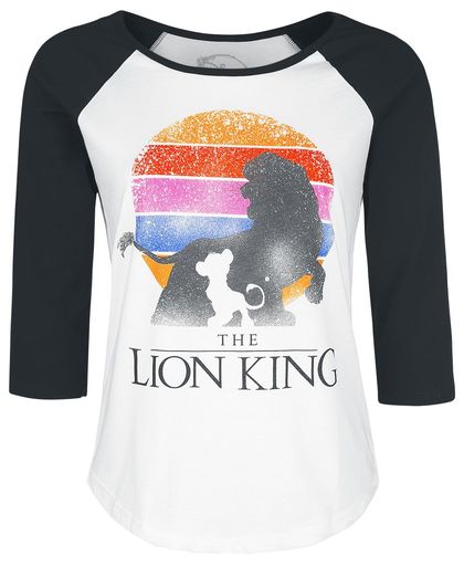 The Lion King Ombre Sunset Girls longsleeve zwart-wit