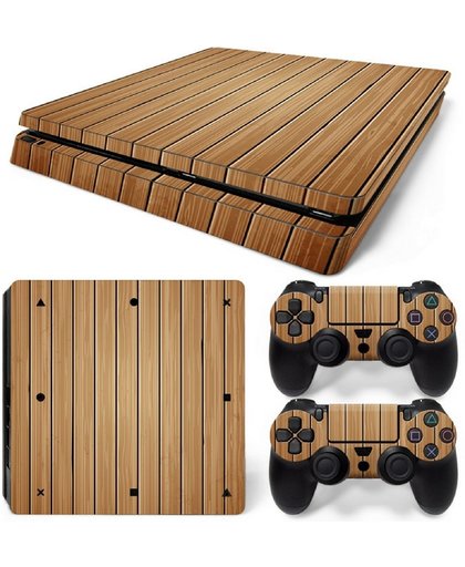 Wood Brown - PS4 Slim Console Skins PlayStation Stickers