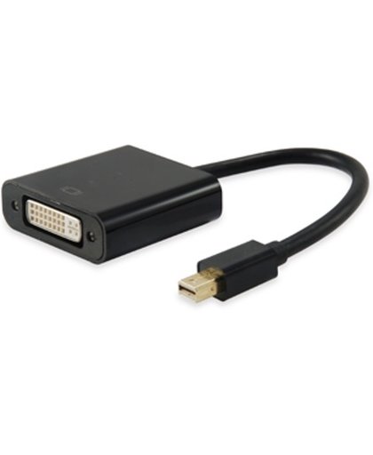 Equip 133433 Mini DisplayPort DVI-I Zwart kabeladapter/verloopstukje