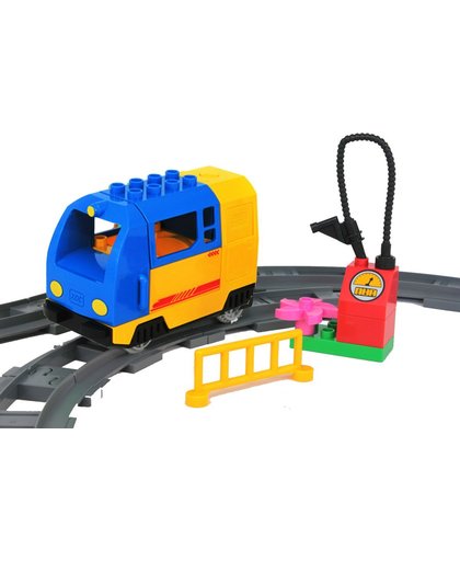 Huimei Elektrische goederen trein blauw te combineren met Lego Duplo