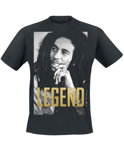 Marley, Bob Legend Portrait T-shirt zwart