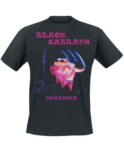 Black Sabbath Paranoid Tracklist T-shirt zwart