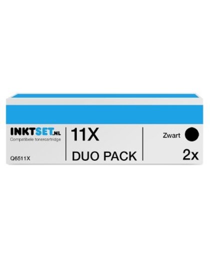 Jamos - Tonercartridges / Alternatief voor de HP 11X (Q6511X) Toner Zwart Duo Pack